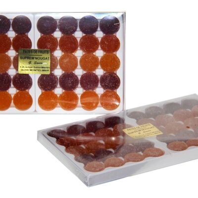 20 gelatinas de frutas artesanales - caja transparente - 200g