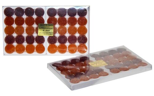 40 pâtes de fruits artisanales - boite transparente - 400g