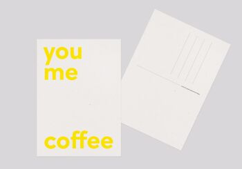 vous moi carte postale de café 3