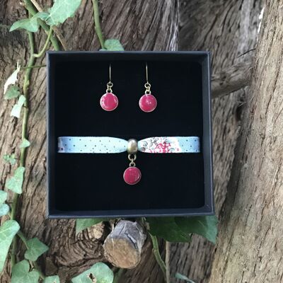 Coffret Bijoux Pantaï Pequelettes Bleu/Rose