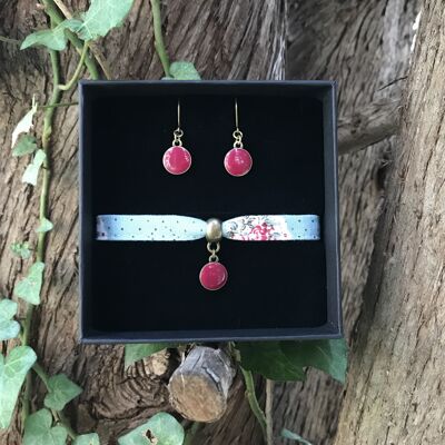 Blue / Pink Pantaï Pequelettes Jewelry Box