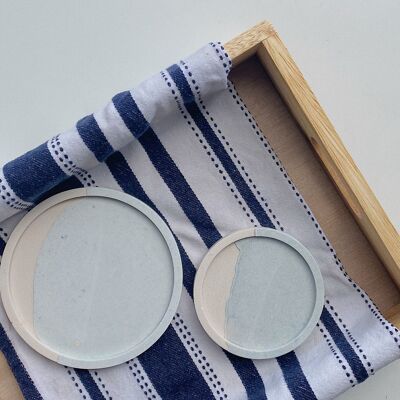 Blue Candle Coaster Set of two