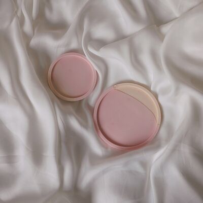 Pink Candle Coaster Set Small