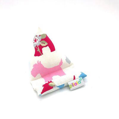 Pilola Techcushion motivo cane multicolore su sfondo bianco cuscino porta cuscino per telefono - piccolo