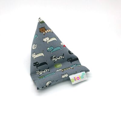 Pilola Techcushion Long Cats on Grey Background Coussin de support pour oreiller de téléphone - Petit