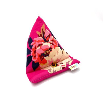 Pilola Techcushion Hot Pink Floral Joules Print Fabric Kindle Phone iPad miniPillow Stand Holder Cushion – Medium