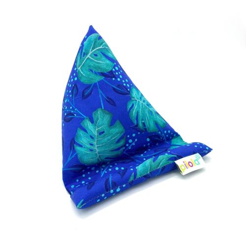 Pilola Techcushion Green Leaves Jungle Print Pattern Kindle iPad mini Phone Pillow Stand Holder Cushion - Medium