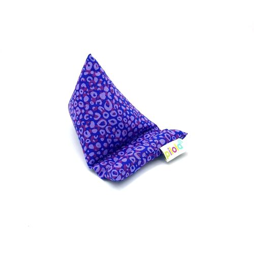 Pilola Techcushion Purple Leopard Print Pattern Phone Pillow Stand Holder Cushion - Small