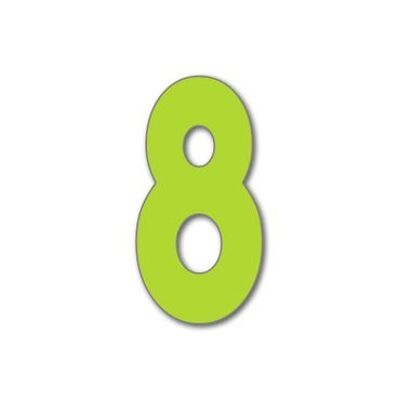 House Number Bauhaus 8 - lime green - 15cm / 5.9'' / 150mm