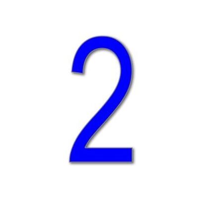 House Number Arial 2 - blue - 25cm / 9.8'' / 250mm