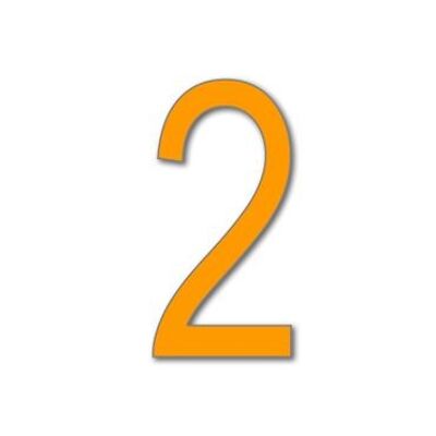 House Number Arial 2 - orange - 20cm / 7.9'' / 200mm