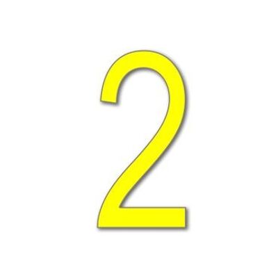 House Number Arial 2 - yellow - 25cm / 9.8'' / 250mm