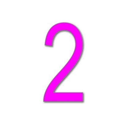 House Number Arial 2 - pink - 25cm / 9.8'' / 250mm