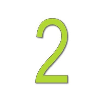 House Number Arial 2 - lime green - 25cm / 9.8'' / 250mm