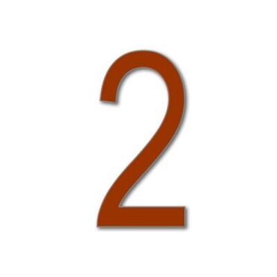 House Number Arial 2 - brown - 20cm / 7.9'' / 200mm