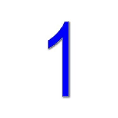 House Number Arial 1 - blue - 25cm / 9.8'' / 250mm