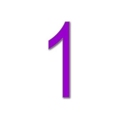 House Number Arial 1 - purple - 25cm / 9.8'' / 250mm