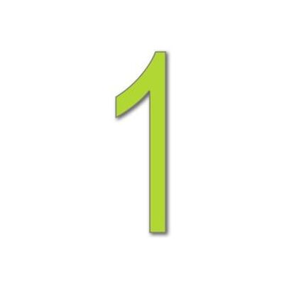 House Number Arial 1 - lime green - 20cm / 7.9'' / 200mm