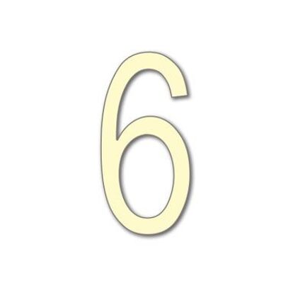 House Number Arial 6 - ivory - 15cm / 5.9'' / 150mm