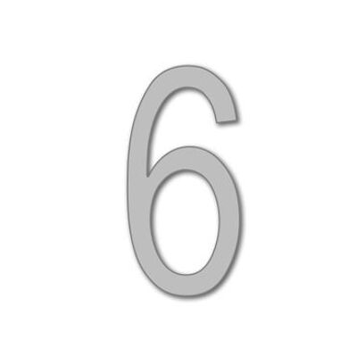House Number Arial 6 - grey - 15cm / 5.9'' / 150mm