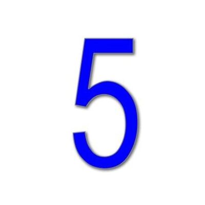 House Number Arial 5 - blue - 25cm / 9.8'' / 250mm