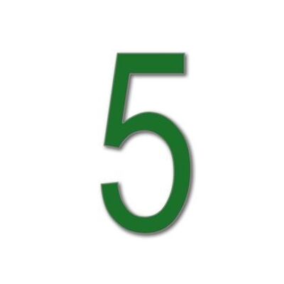 House Number Arial 5 - dark green - 25cm / 9.8'' / 250mm