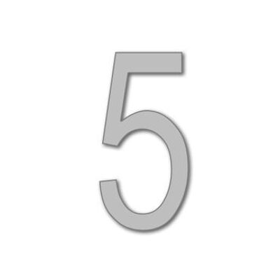 House Number Arial 5 - grey - 15cm / 5.9'' / 150mm