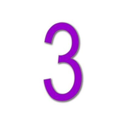 House Number Arial 3 - purple - 20cm / 7.9'' / 200mm