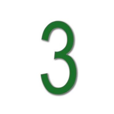 House Number Arial 3 - dark green - 25cm / 9.8'' / 250mm