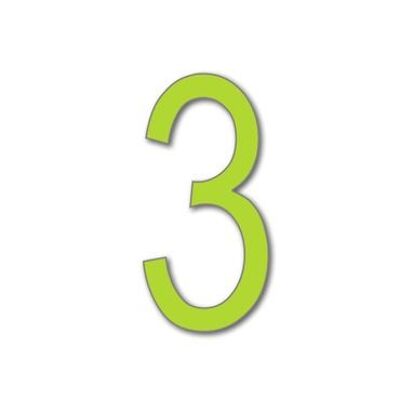 House Number Arial 3 - lime green - 15cm / 5.9'' / 150mm