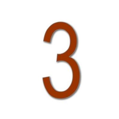 House Number Arial 3 - brown - 15cm / 5.9'' / 150mm