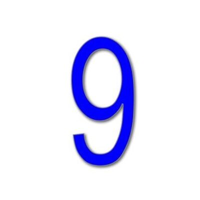 House Number Arial 9 - blue - 25cm / 9.8'' / 250mm
