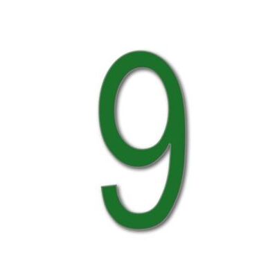 House Number Arial 9 - dark green - 25cm / 9.8'' / 250mm