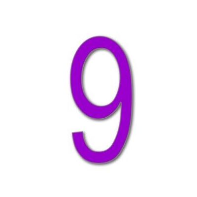 House Number Arial 9 - purple - 25cm / 9.8'' / 250mm