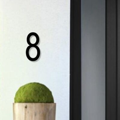 House Number Arial 8 - black - 15cm / 5.9'' / 150mm