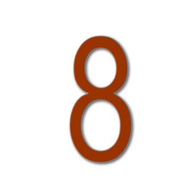 House Number Arial 8 - brown - 25cm / 9.8'' / 250mm