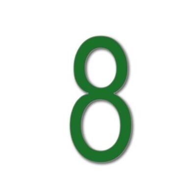 House Number Arial 8 - dark green - 25cm / 9.8'' / 250mm