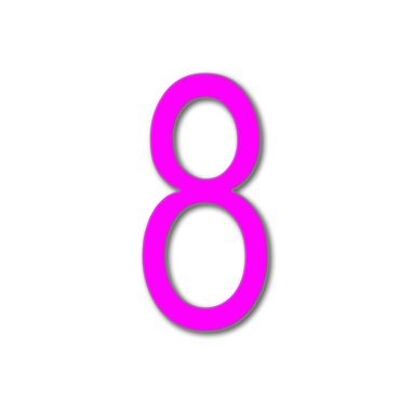 House Number Arial 8 - pink - 25cm / 9.8'' / 250mm