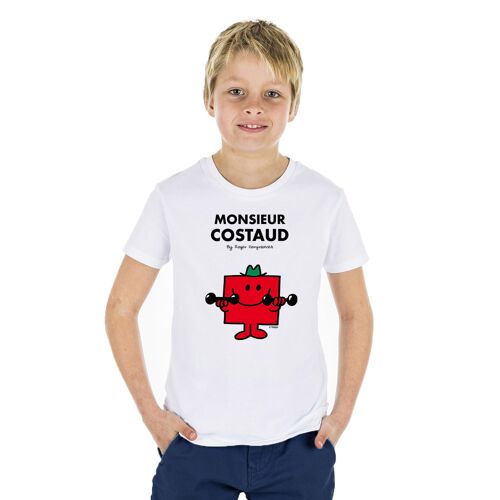 TSHIRT BLANC Monsieur Costaud - Kid