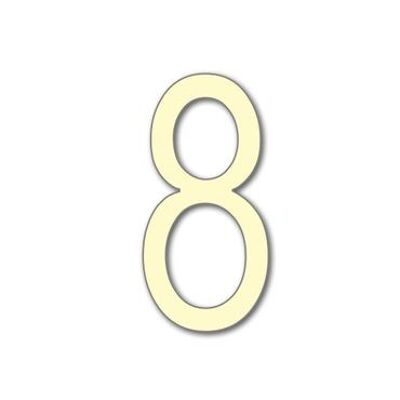House Number Arial 8 - ivory - 25cm / 9.8'' / 250mm
