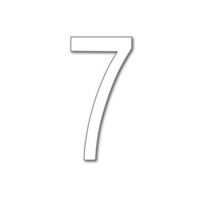 House Number Arial 7 - white - 25cm / 9.8'' / 250mm