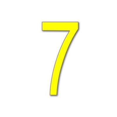 House Number Arial 7 - yellow - 20cm / 7.9'' / 200mm