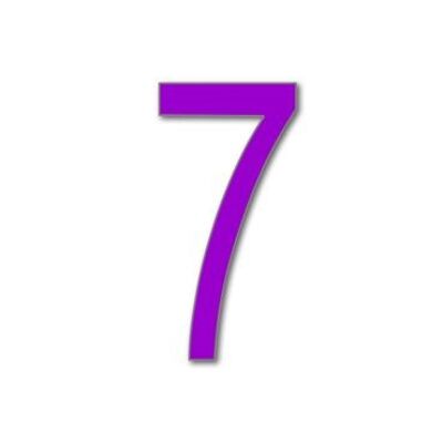 House Number Arial 7 - purple - 20cm / 7.9'' / 200mm
