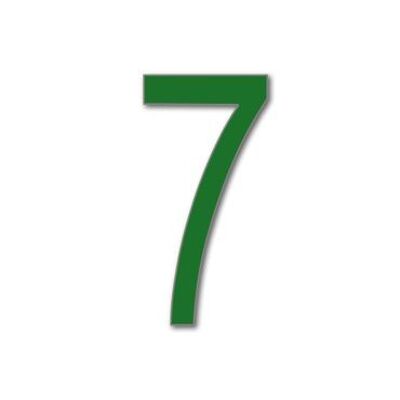House Number Arial 7 - dark green - 25cm / 9.8'' / 250mm