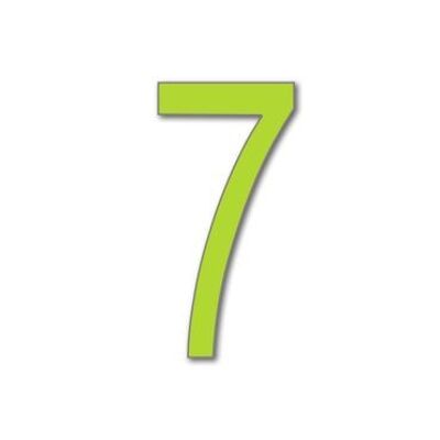 House Number Arial 7 - lime green - 25cm / 9.8'' / 250mm