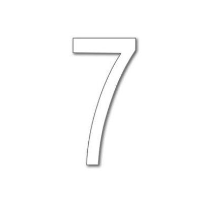 House Number Arial 7 - white - 20cm / 7.9'' / 200mm