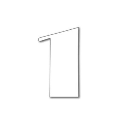 House Number Broadway 1 - white - 25cm / 9.8'' / 250mm