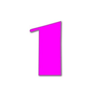 House Number Broadway 1 - pink - 25cm / 9.8'' / 250mm