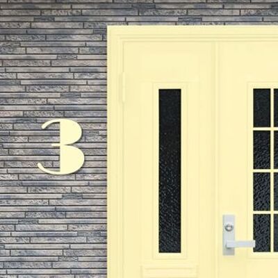 House Number Broadway 3 - ivory - 15cm / 5.9'' / 150mm
