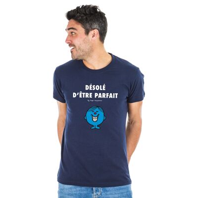 Tshirt navy désolé d'être parfait 2